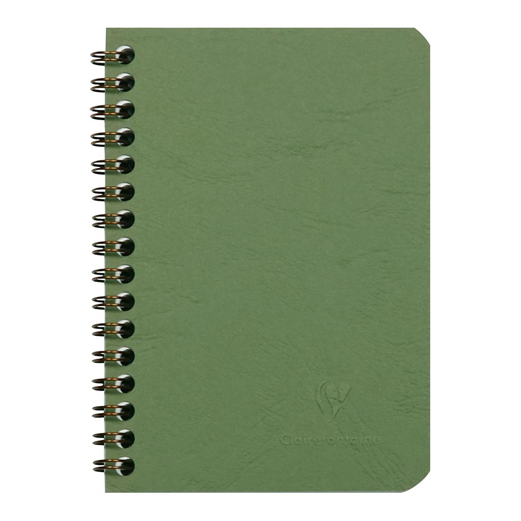 (image for) Age Bag Spiral Notebook Pocket Lined Green