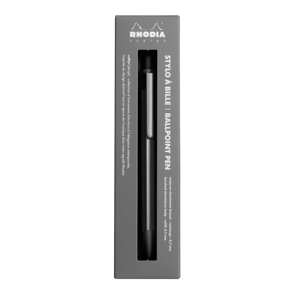 Rhodia scRipt Ballpoint Pen Silver 0.7mm