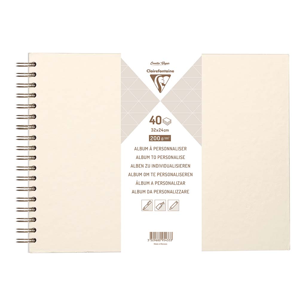 Clairefontaine Hardcover Album 32x24cm Iridescent Ivory