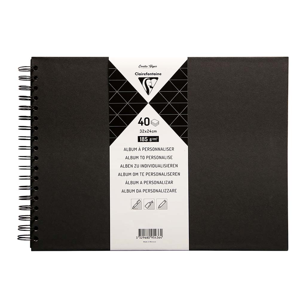 Clairefontaine Hardcover Album 32x24cm Black