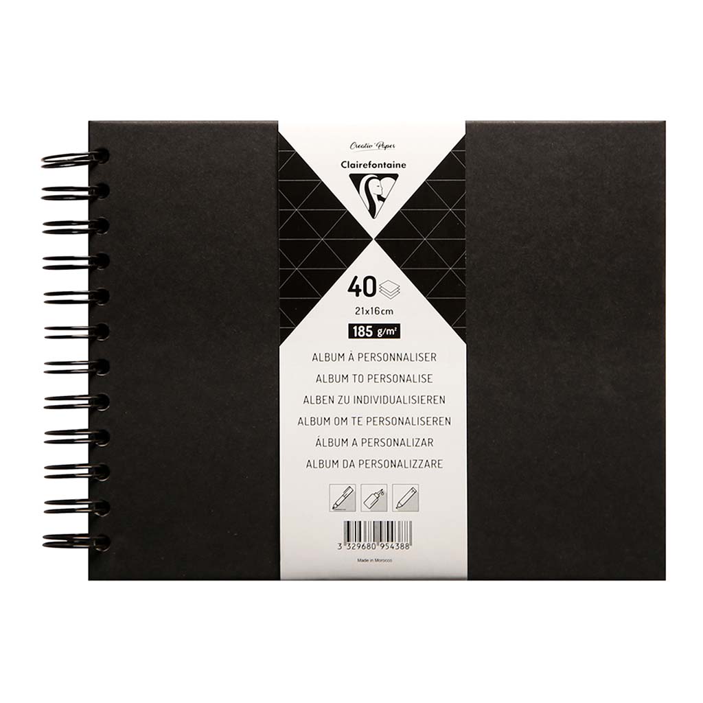 Clairefontaine Hardcover Album 21x16cm Black