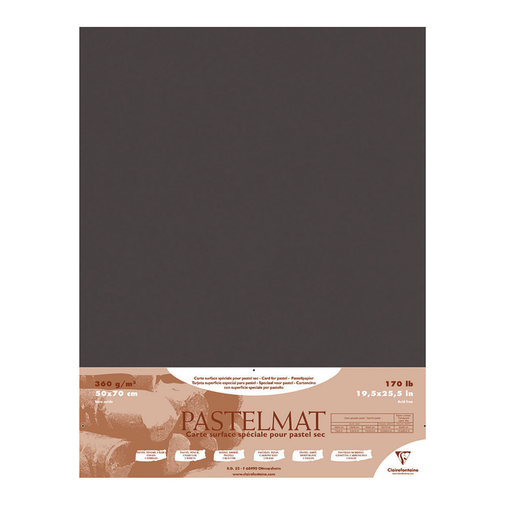 Pastelmat Paper 50x70cm Anthracite, Pack of 5