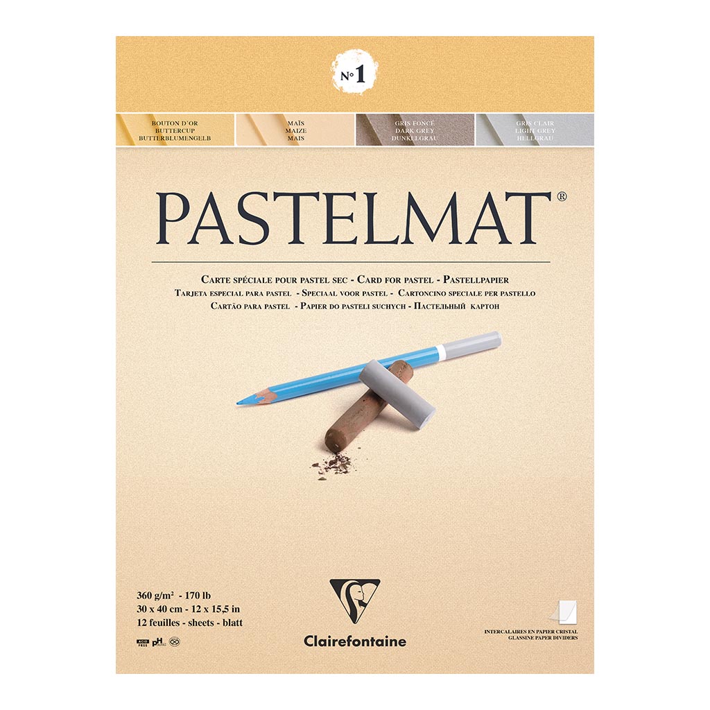 Pastelmat Pad No. 1 30x40cm 12sh