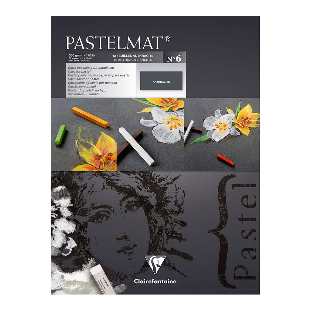 (image for) Pastelmat Pad No. 6 Anthracite 30x40cm