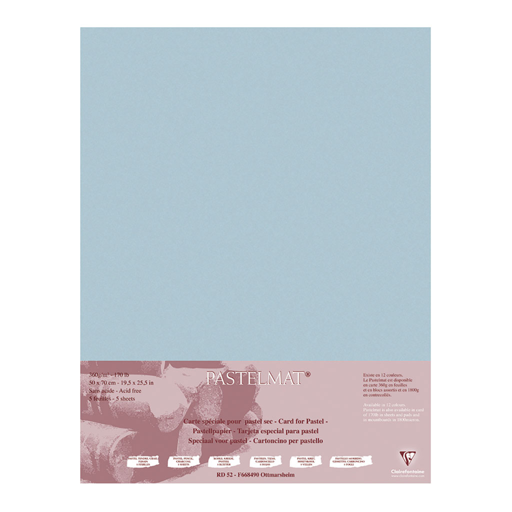 Pastelmat Paper 50x70cm Light Blue, Pack of 5