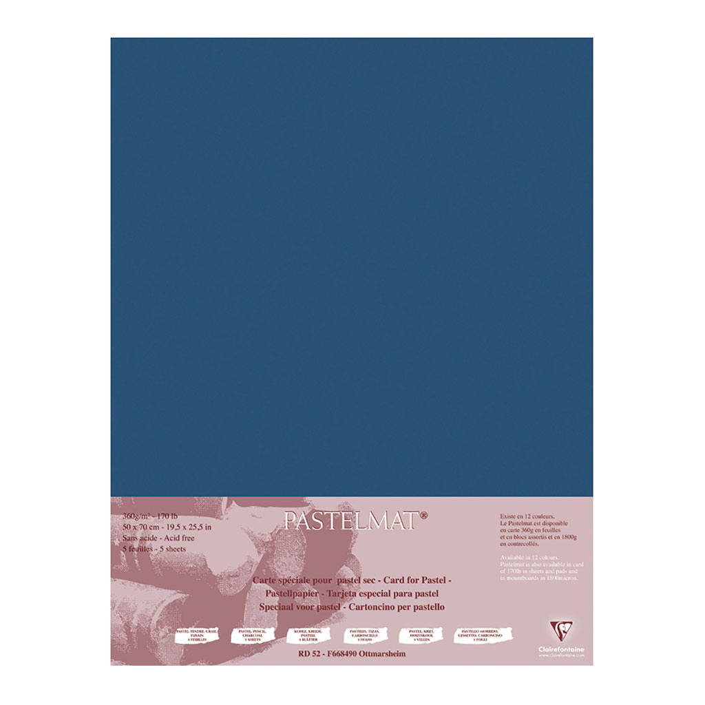 Pastelmat Paper 50x70cm Dark Blue, Pack of 5