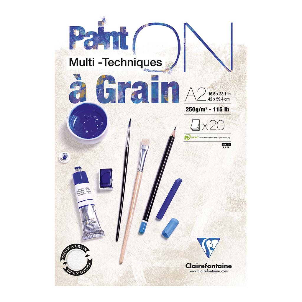 PaintON Pad Grain White A2 20sh