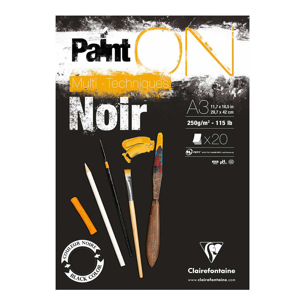 PaintON Pad Black A3 20sh