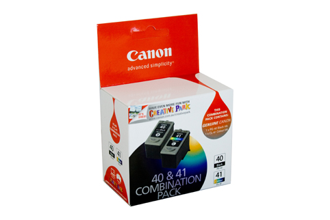 2 Pack Combo Genuine Canon PG40 & CL41 (1BK/1C) ink cartridges