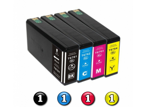 4 Pack Combo Compatible Epson 676XL (1BK/1C/1M/1Y) ink cartridges