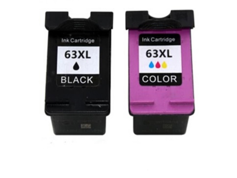 2 Pack Combo Remanufactured HP 63XL BK/COL ink cartridges