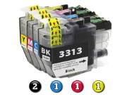 Compatible Brother LC3313 ink cartridges 5 Pack Combo (2BK/1C/1M/1Y)