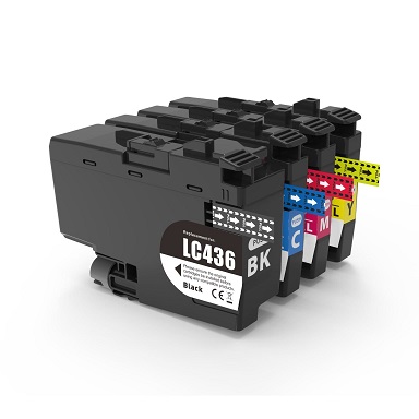 Compatible Brother LC436 ink cartridges 4 Pack Combo (1BK/1C/1M/1Y)
