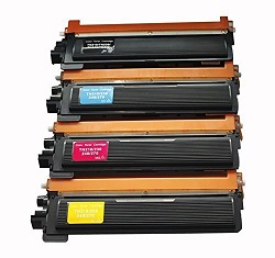 Compatible Brother TN240 Toner Cartridges 4 Pack Combo (1BK/1C/1M/1Y)