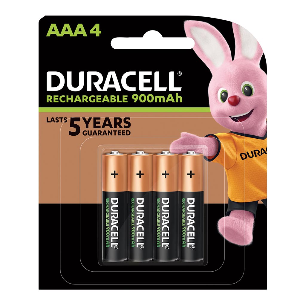 Duracell Rechargeable AAA Battery, Pack of 4