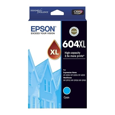 Genuine Epson 604XL Cyan Ink Cartridge