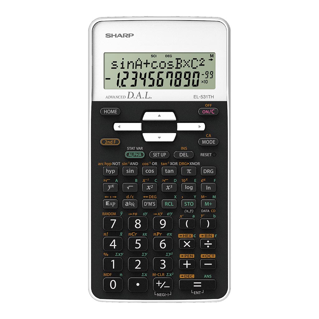 (image for) Sharp EL-531THBWH Scientific Calculator with Cover