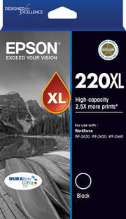 Genuine Epson 220XL Black Ink Cartridge