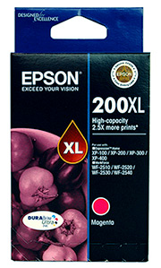 Genuine Epson 200XL Magenta high-capacity ink cartridge