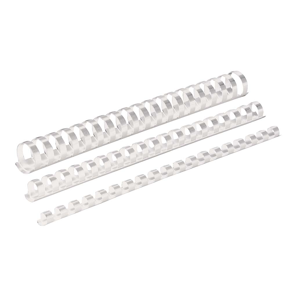 (image for) Fellowes Plastic Binding Coils 25mm White, Pack of 50