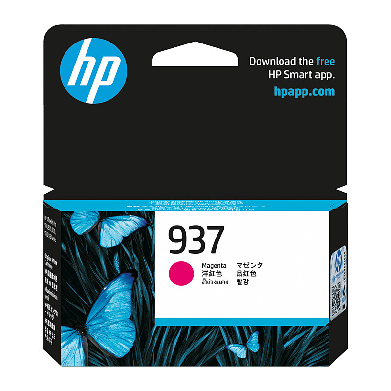 Genuine HP 937 Magenta Ink Cartridge 4S6W3NA