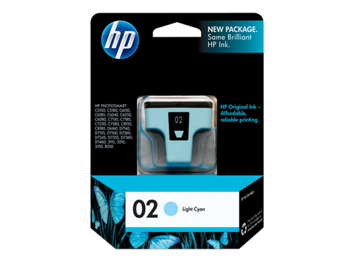 Genuine HP02 Light Cyan ink cartridge (C8774WA)