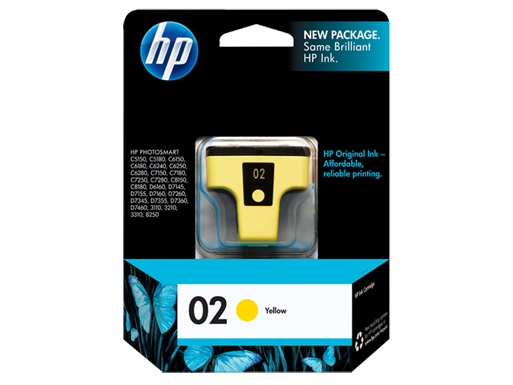Genuine HP02 Yellow ink cartridge (C8773WA)