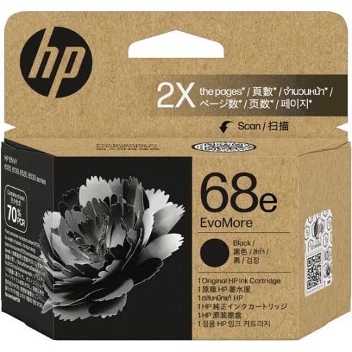 Genuine HP 68e EvoMore Black Ink Cartridge