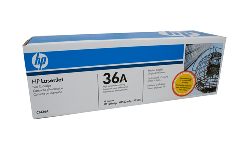 Genuine HP36A Black toner cartridge (CB436A)