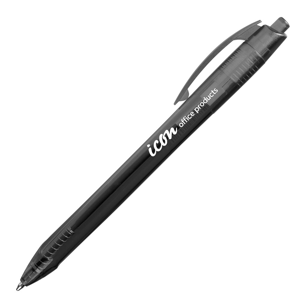 Icon Ballpoint Retractable Pen Triangular Black