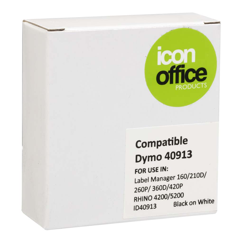 (image for) Icon Compatible Dymo D1 Label Tape 9mmx7m Black on White