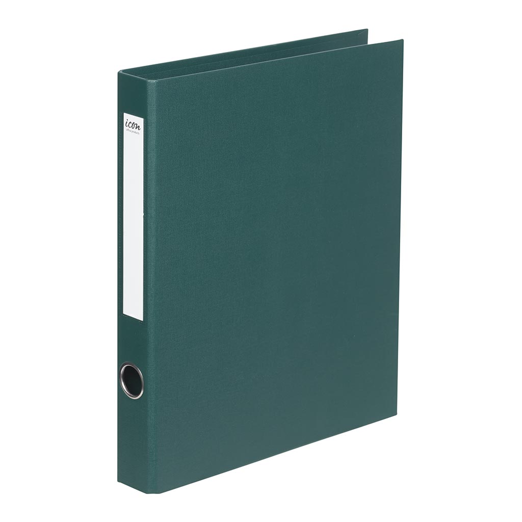 Icon Ringbinder Linen A4 2D 26mm Forest Green