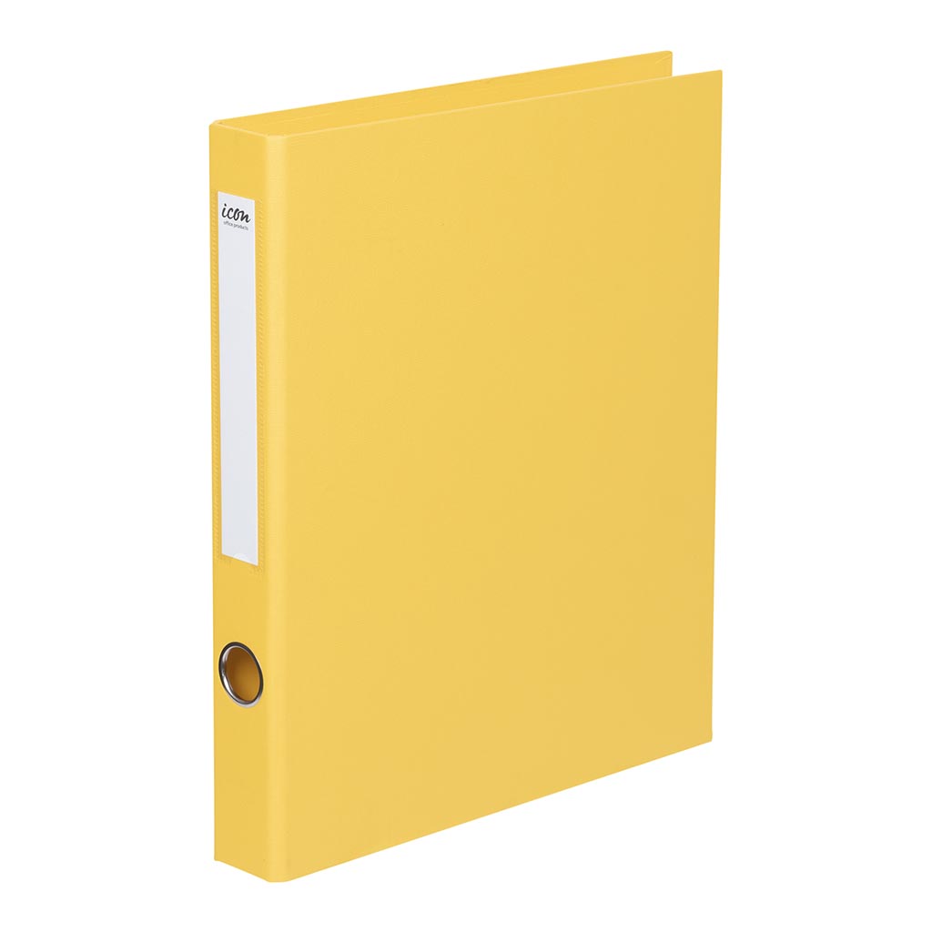 Icon Ringbinder Linen A4 2D 26mm Yellow