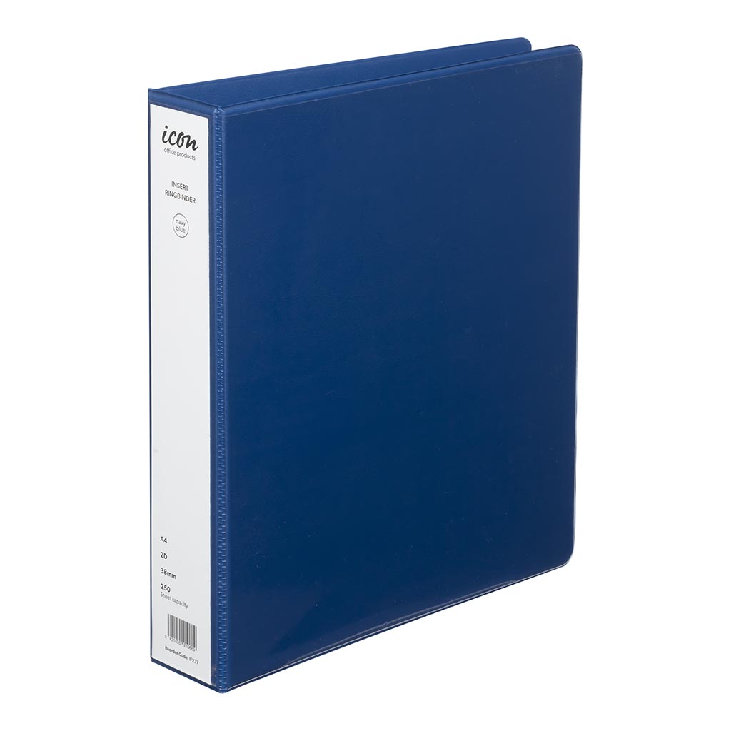 Icon Insert Binder A4 2D 38mm Navy Blue