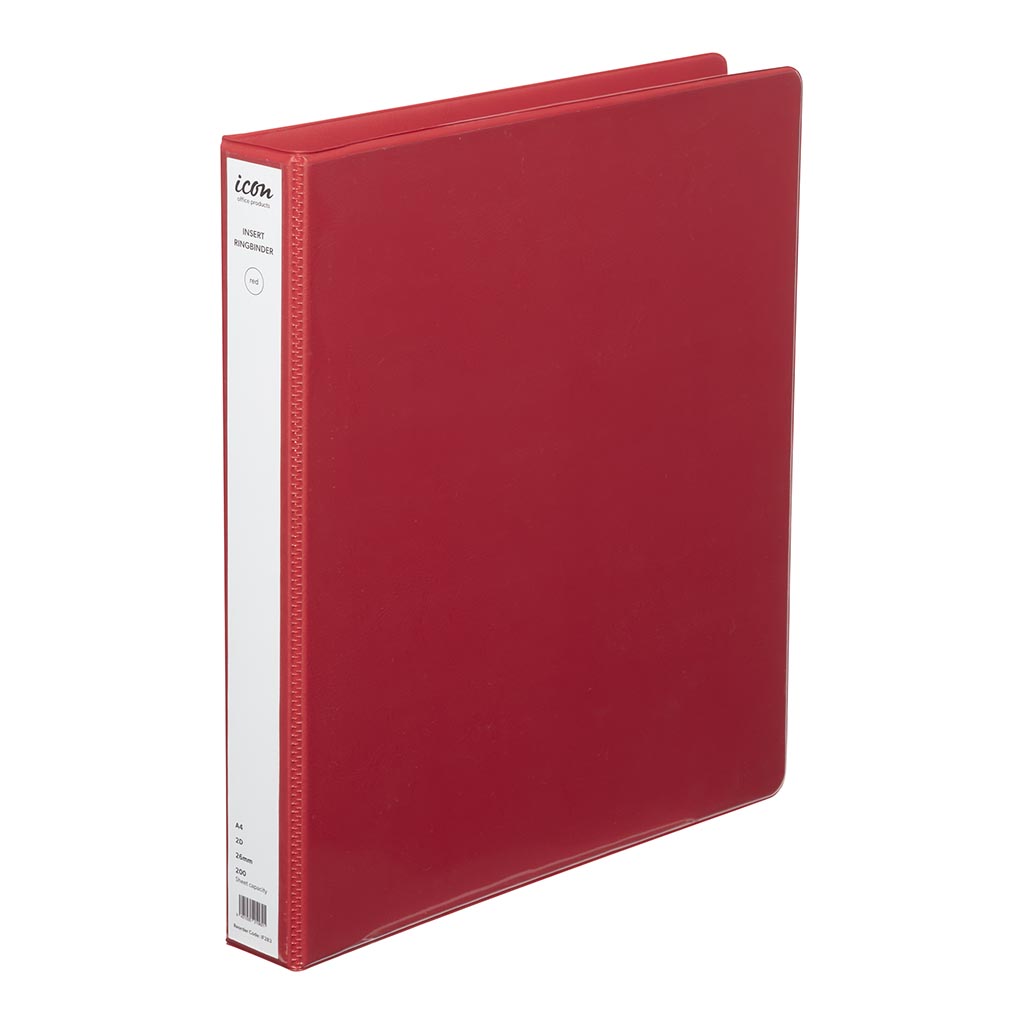 Icon Insert Binder A4 2D 26mm Red