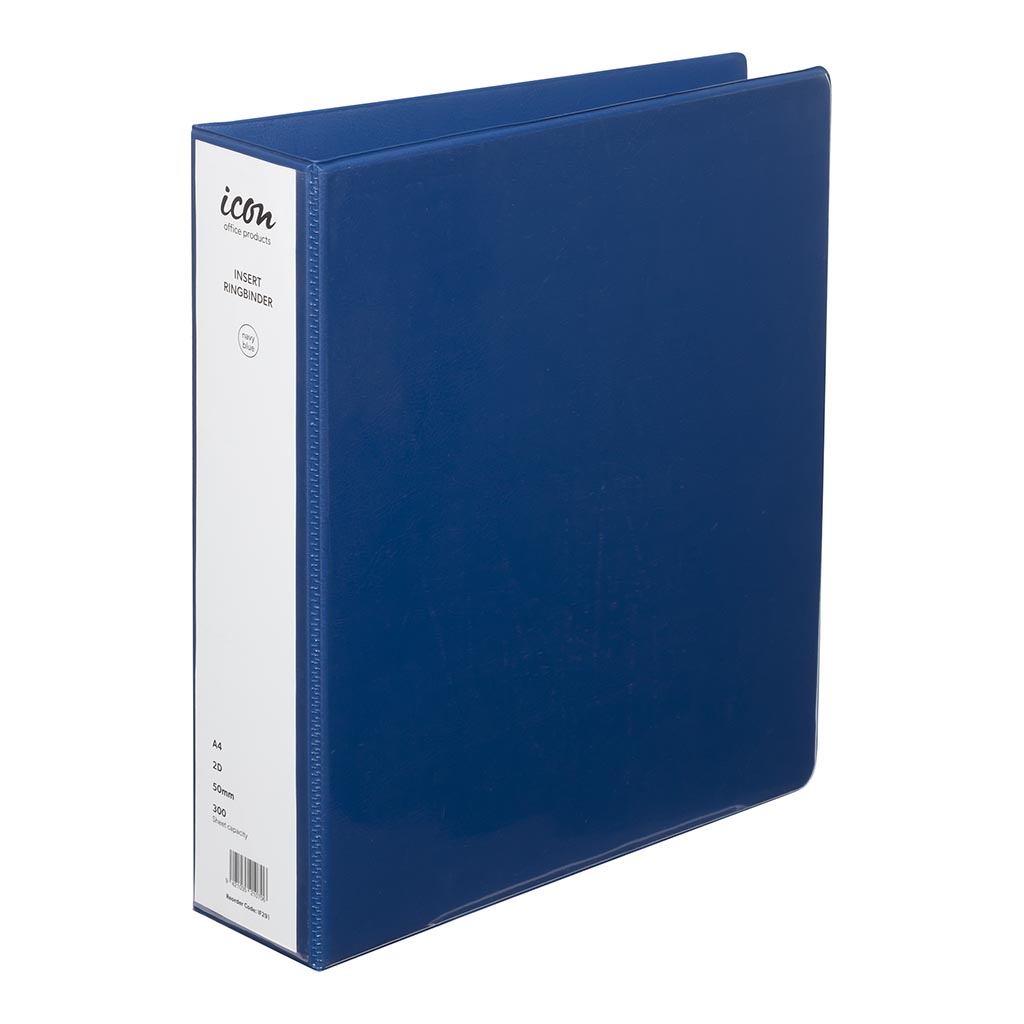 Icon Insert Binder A4 2D 50mm Navy Blue