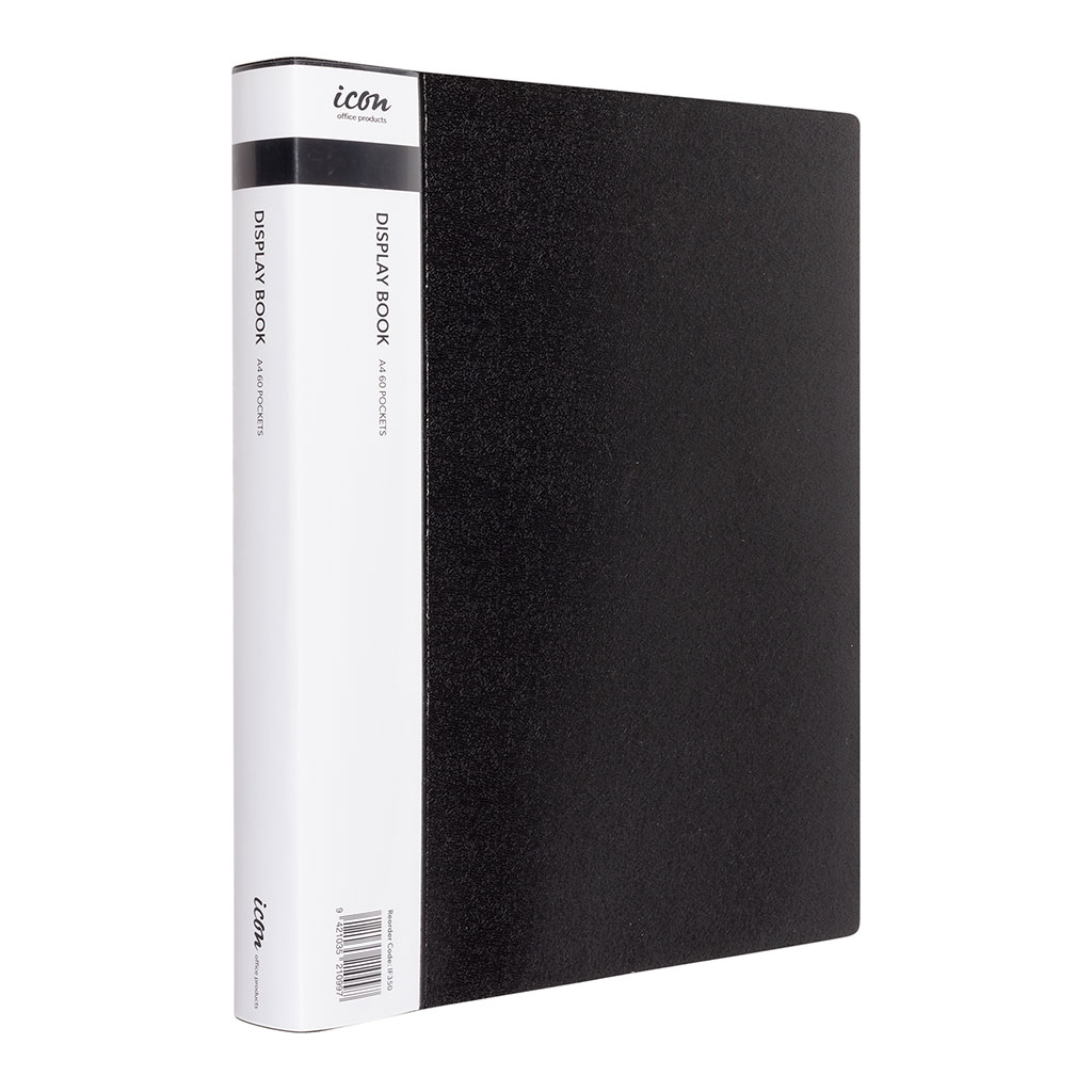 (image for) Icon Display Book A4 with Insert Spine 60 Pocket Black