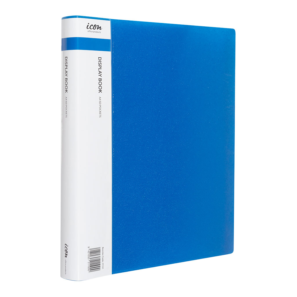 (image for) Icon Display Book A4 with Insert Spine 60 Pocket Blue