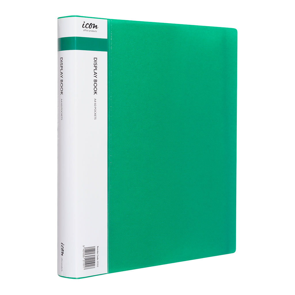 (image for) Icon Display Book A4 with Insert Spine 60 Pocket Green