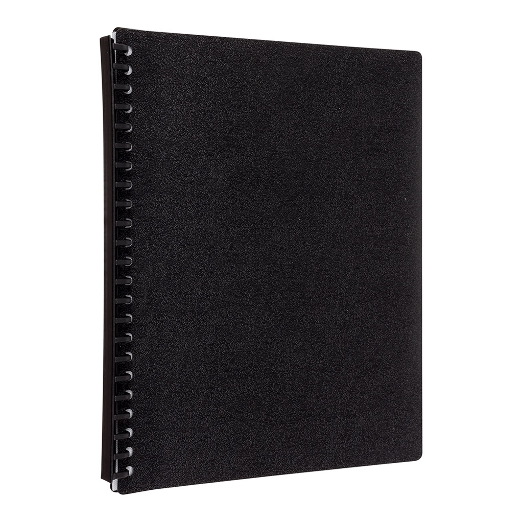 Icon Refillable Display Book A4 20 Pocket Black