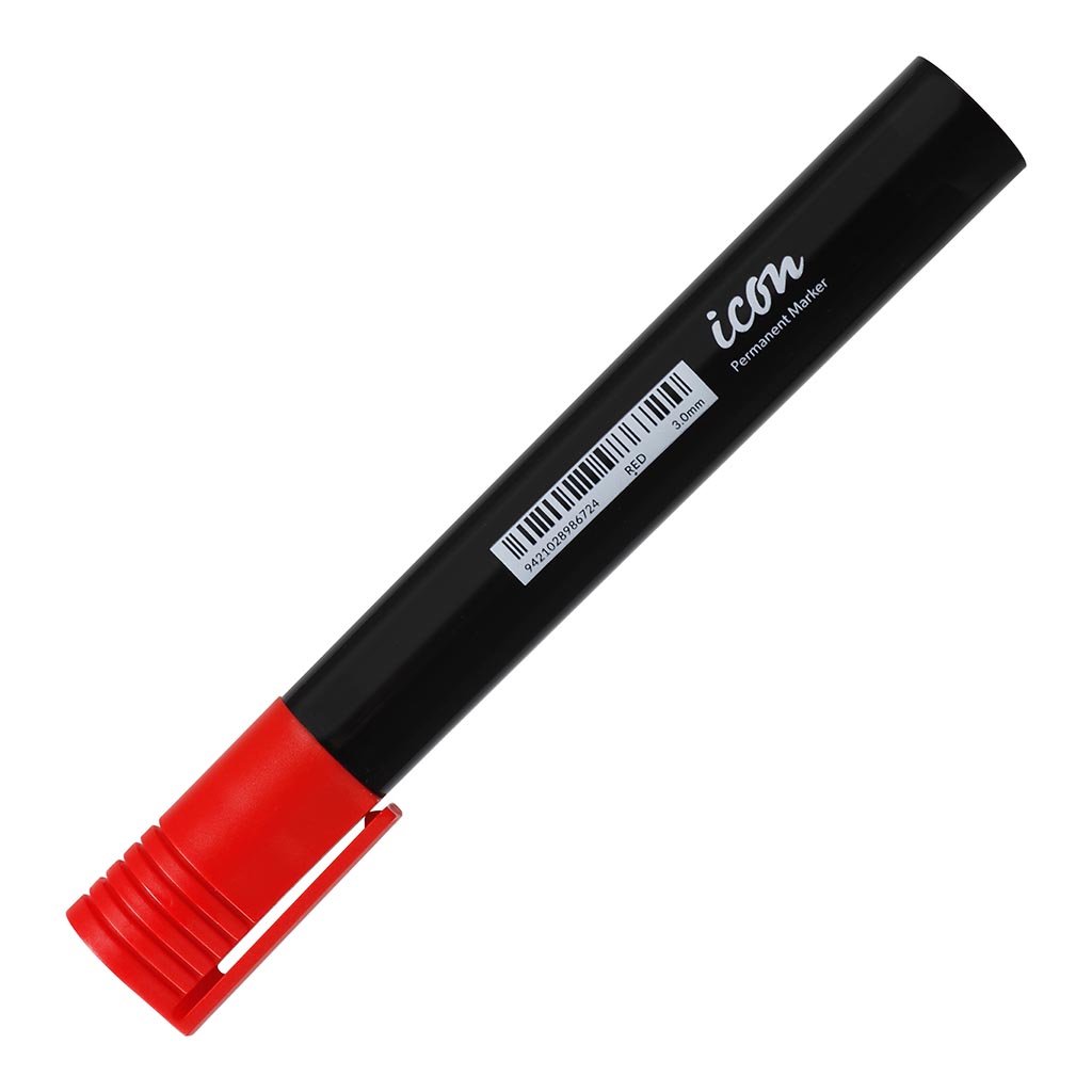 Icon Permanent Marker Bullet Tip Red