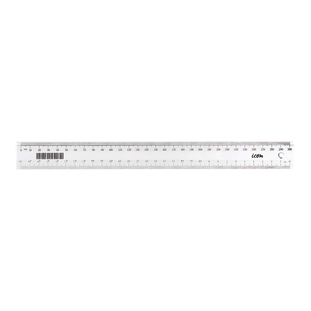 Icon Ruler Clear Narrow 30cm