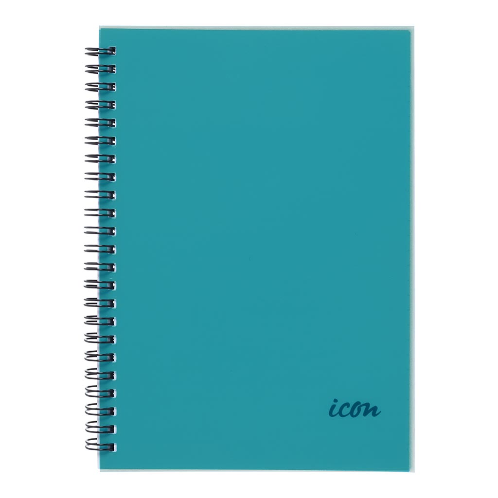 Icon Spiral Notebook A5 PP Cover Aqua 200 pg