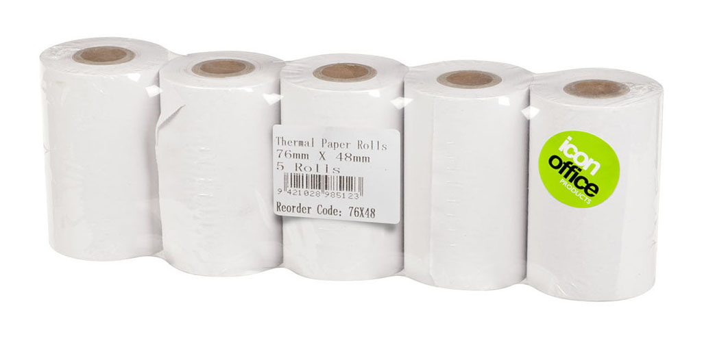 Icon Thermal Roll 76x48mm, Pack of 5