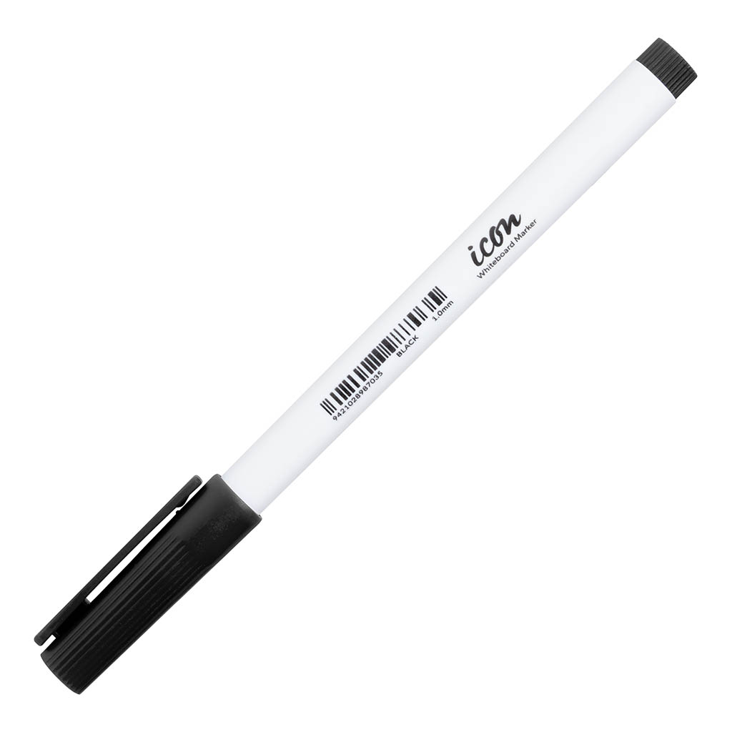 Icon Whiteboard Marker Slim Barrel Fine Tip Black