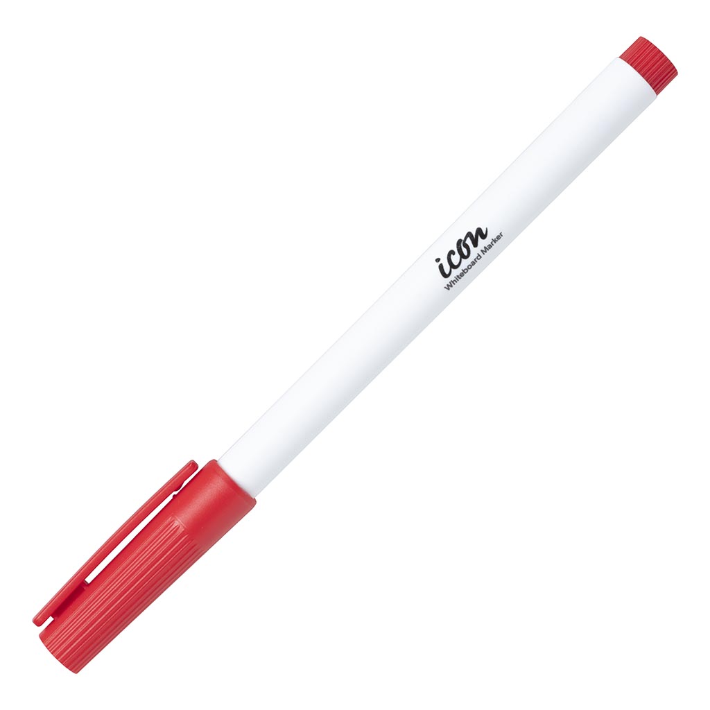 Icon Whiteboard Marker Slim Barrel Fine Tip Red