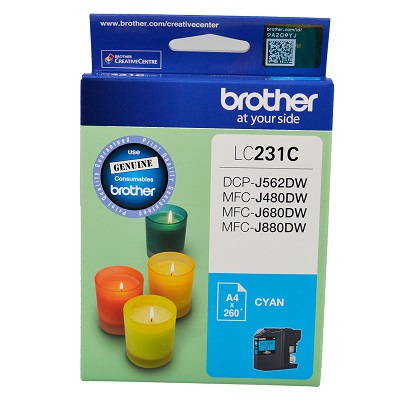 Genuine Brother LC231C (Cyan) ink cartridge