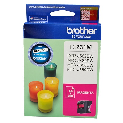 Genuine Brother LC231M (Magenta) ink cartridge