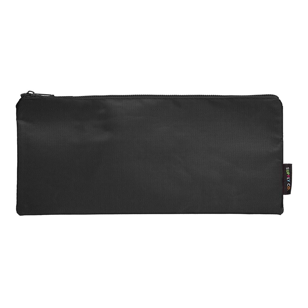 (image for) Supply Co Pencil Case Long Flat Black 34x15cm