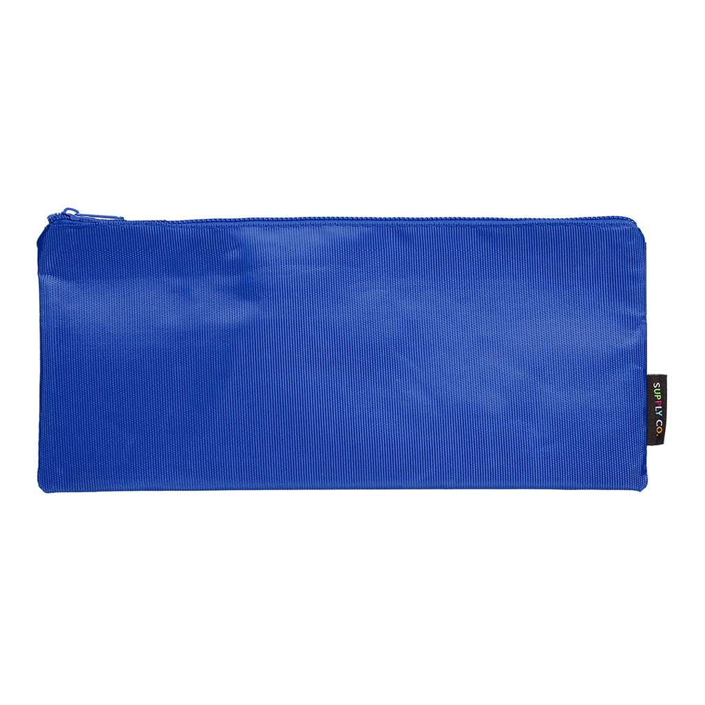 (image for) Supply Co Pencil Case Long Flat Blue 34x15cm